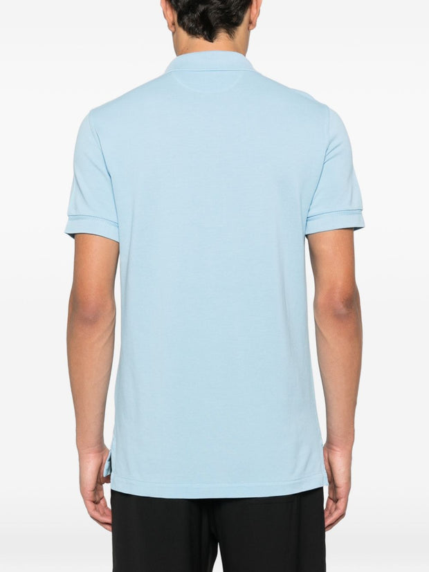 Tom Ford Cotton Blend Polo Shirt Blue