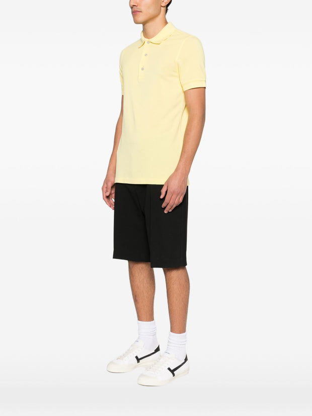 Tom Ford Cotton Blend Polo Shirt Yellow