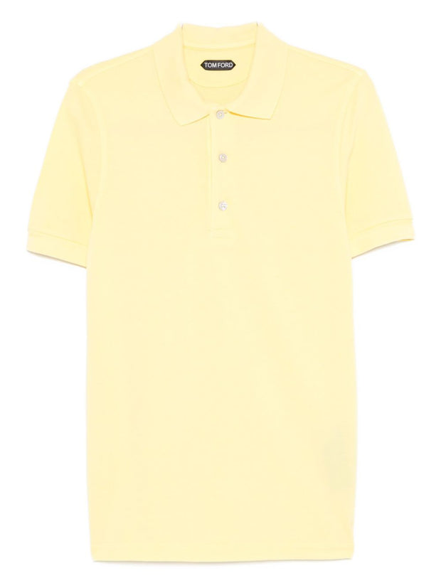 Tom Ford Cotton Blend Polo Shirt Yellow