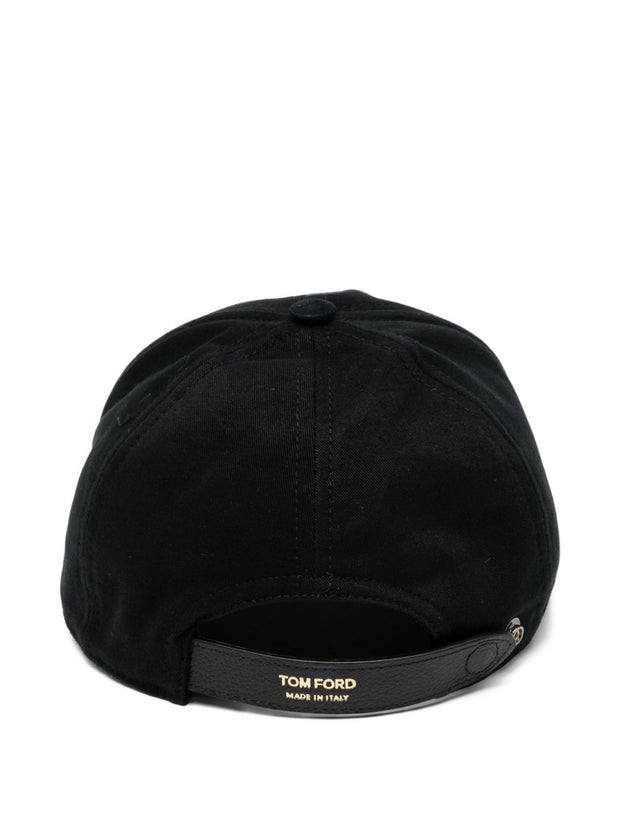 Tom Ford Logo Canvas Baseball Cap Black