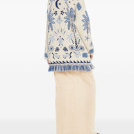 Alanui Echoes Of The Island Wool And Cotton Cardigan Beige