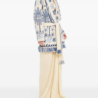 Alanui Echoes Of The Island Wool And Cotton Cardigan Beige