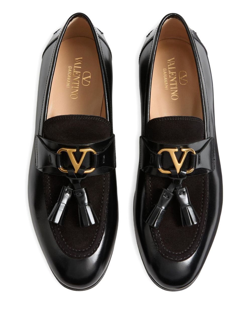 Valentino Garavani Vaniteux Leather Loafers Black