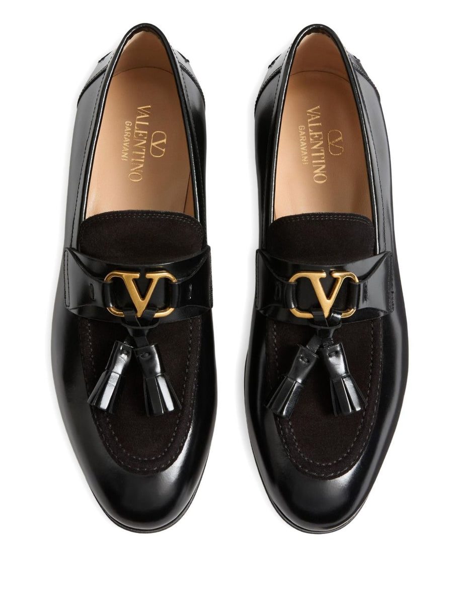 Valentino Garavani Vaniteux Leather Loafers Black