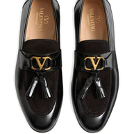 Valentino Garavani Vaniteux Leather Loafers Black