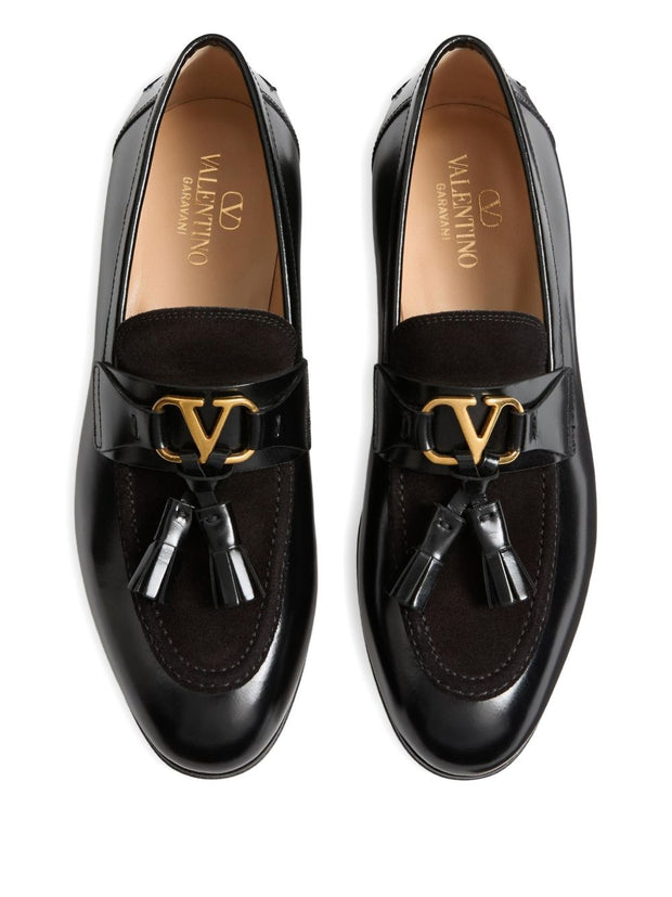 Valentino Garavani Vaniteux Leather Loafers Black