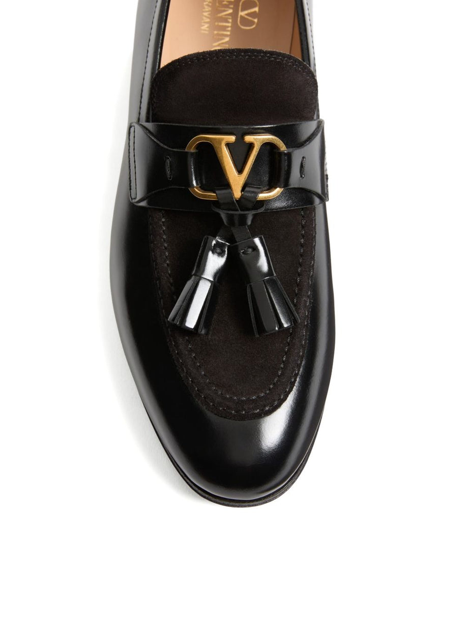 Valentino Garavani Vaniteux Leather Loafers Black