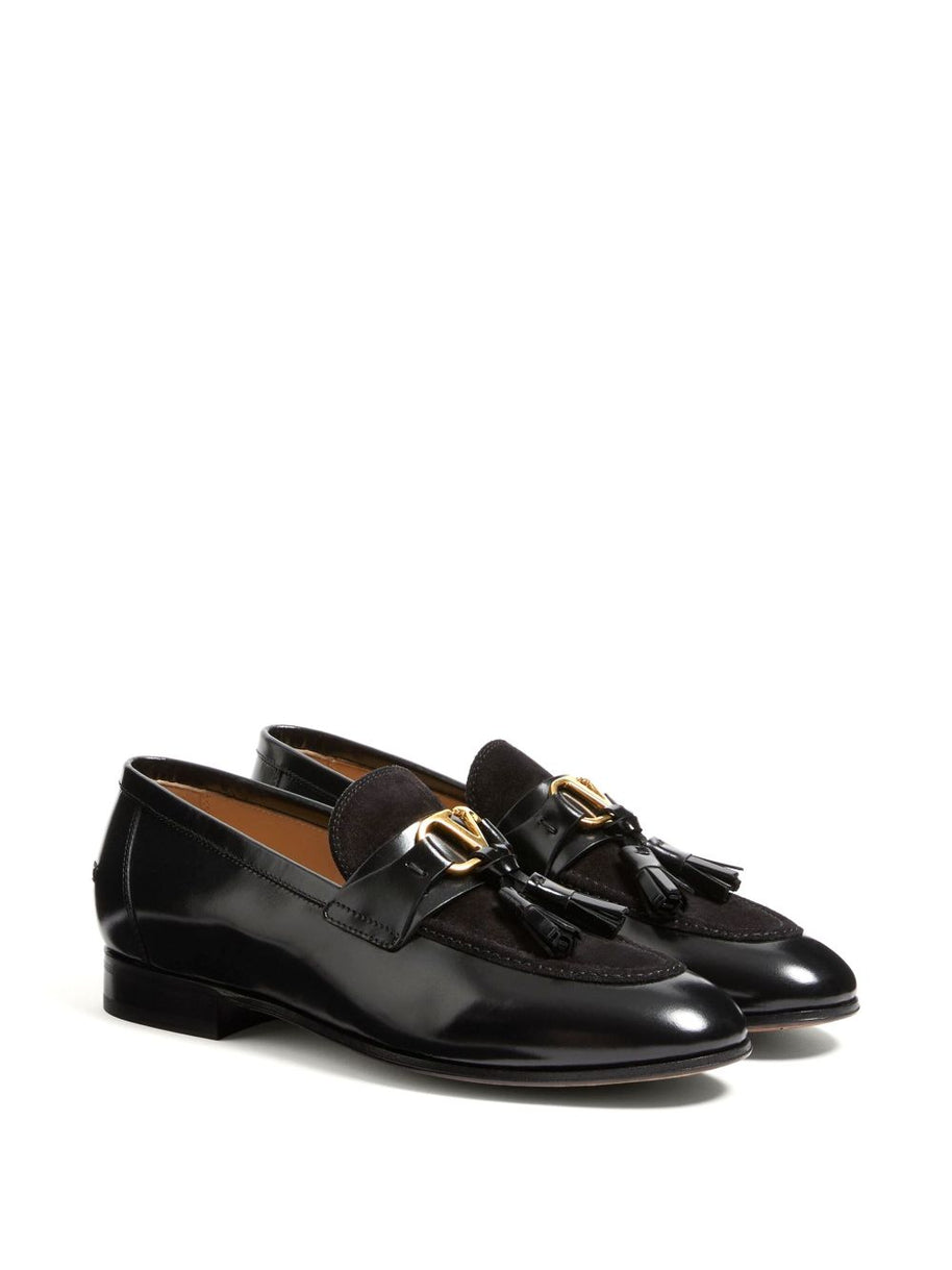 Valentino Garavani Vaniteux Leather Loafers Black