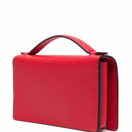 Valentino Garavani VLogo Signature Leather Wallet On Chain Red