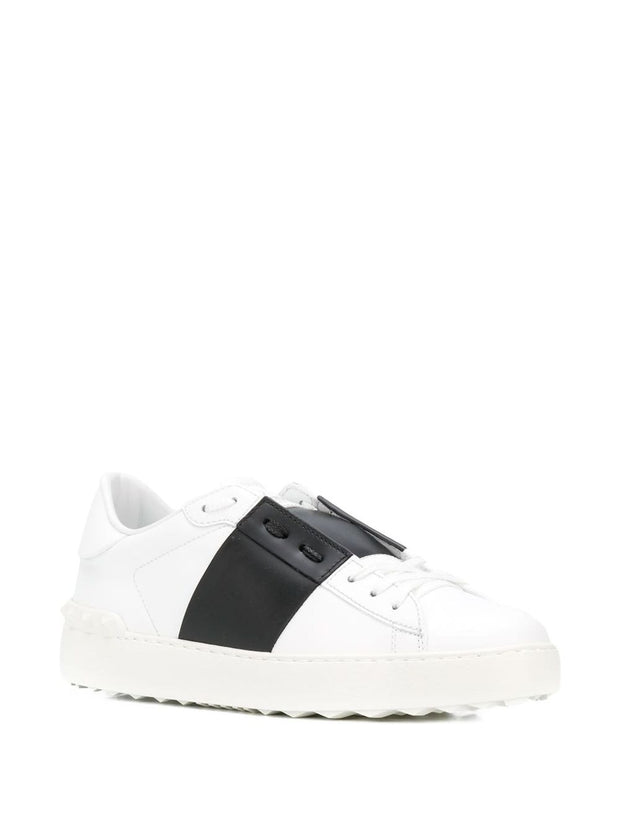 Valentino Garavani Open Leather Sneakers Black