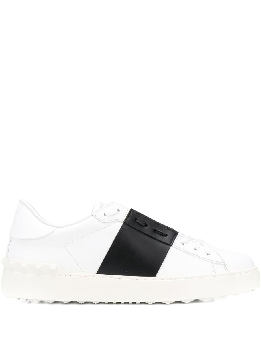 Valentino Garavani Open Leather Sneakers Black
