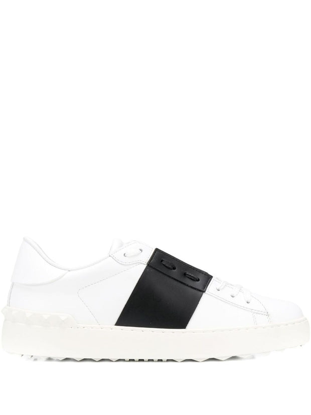 Valentino Garavani Open Leather Sneakers Black