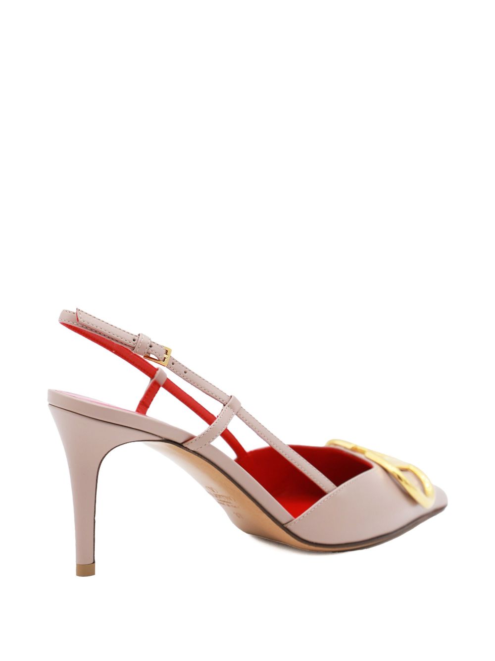 Valentino Garavani VLogo Signature Leather Slingback Pumps Powder