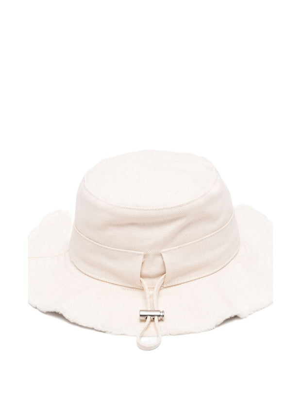 JACQUEMUS Cotton Bucket Hat White
