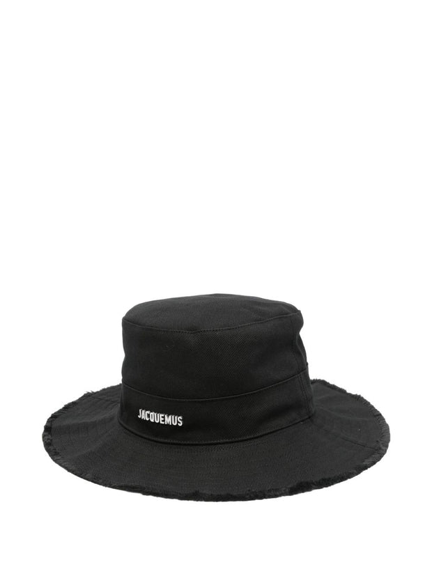 JACQUEMUS Cotton Bucket Hat Black