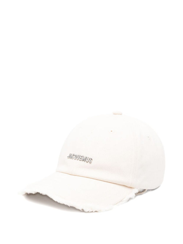 JACQUEMUS La Casquette Artichaut Baseball Cap White