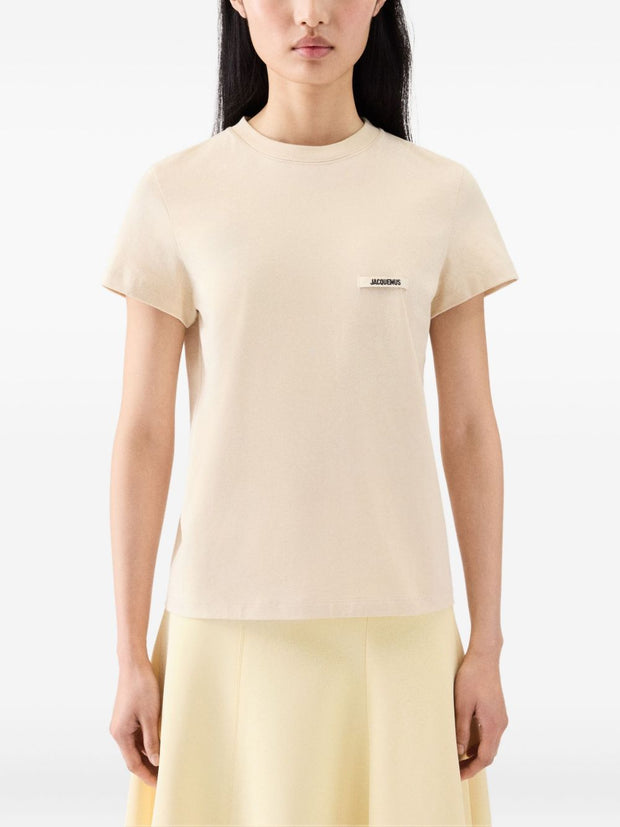 JACQUEMUS TLe T-shirt Gros Grain Beige