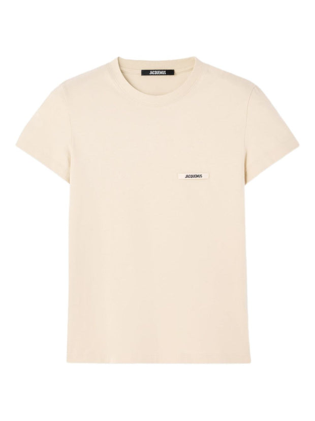 JACQUEMUS TLe T-shirt Gros Grain Beige