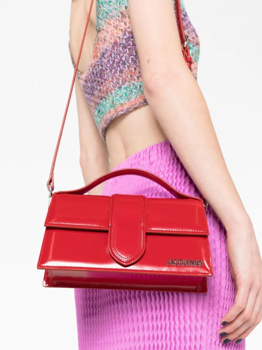 JACQUEMUS Le Bambino Leather Handbag Red