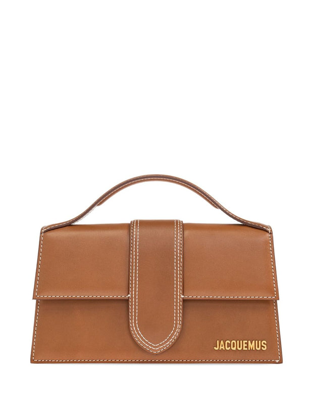 JACQUEMUS Le Grand Bambino Leather Handbag Brown