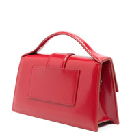 JACQUEMUS Le Grand Bambino Leather Handbag Red