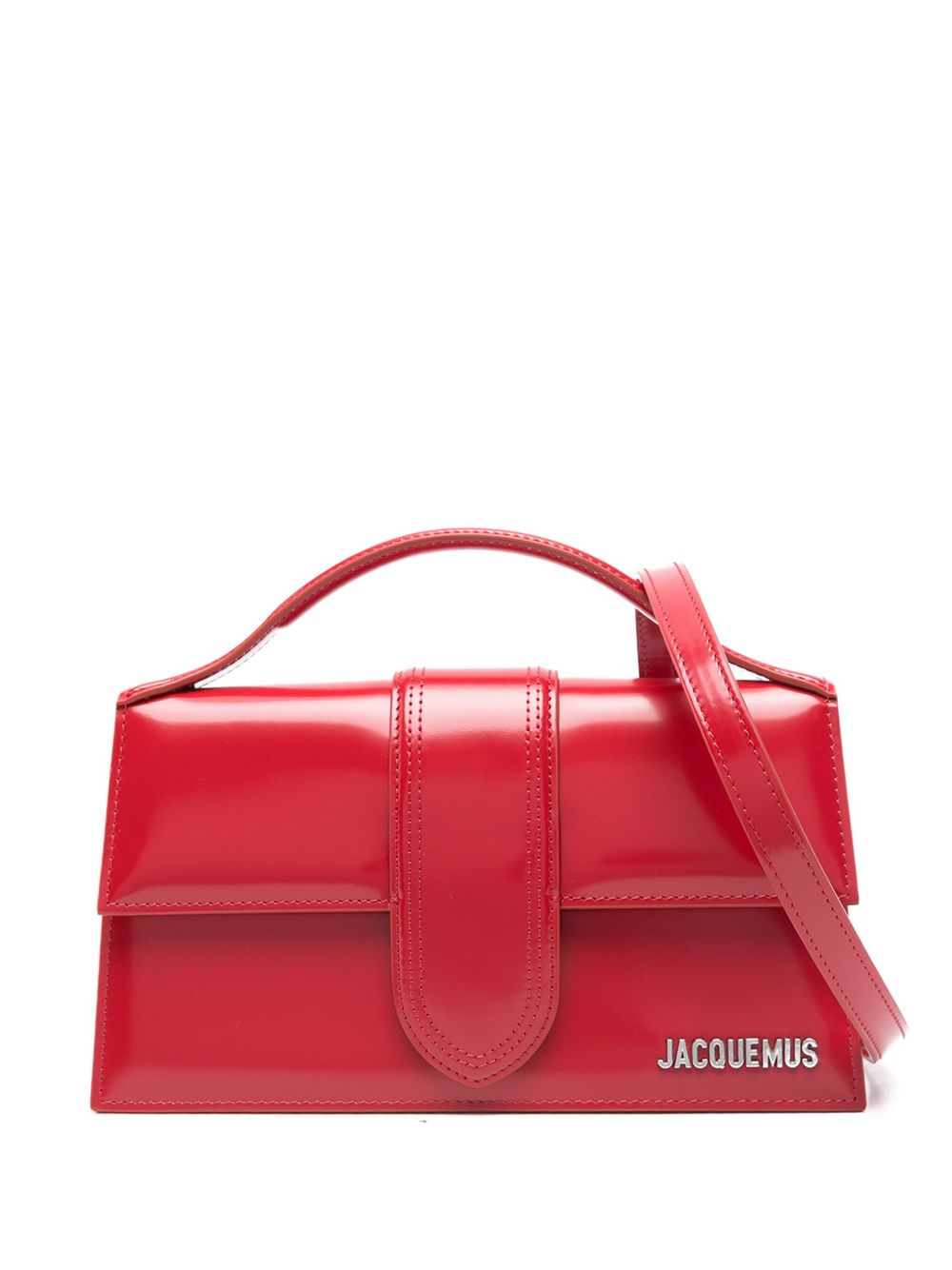 JACQUEMUS Le Grand Bambino Leather Handbag Red