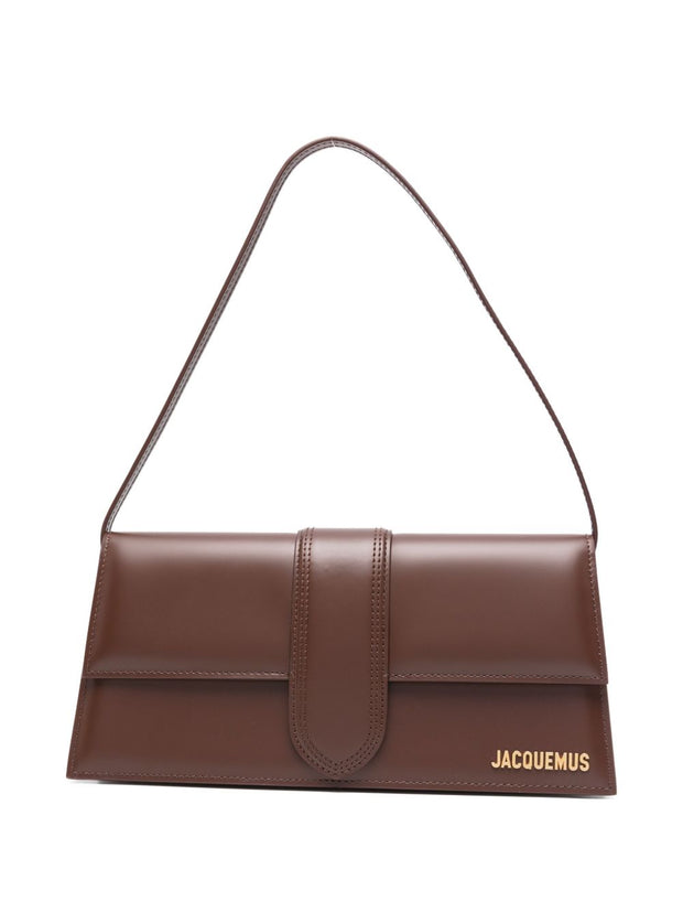 JACQUEMUS Le Bambino Long Leather Shoulder Bag Brown