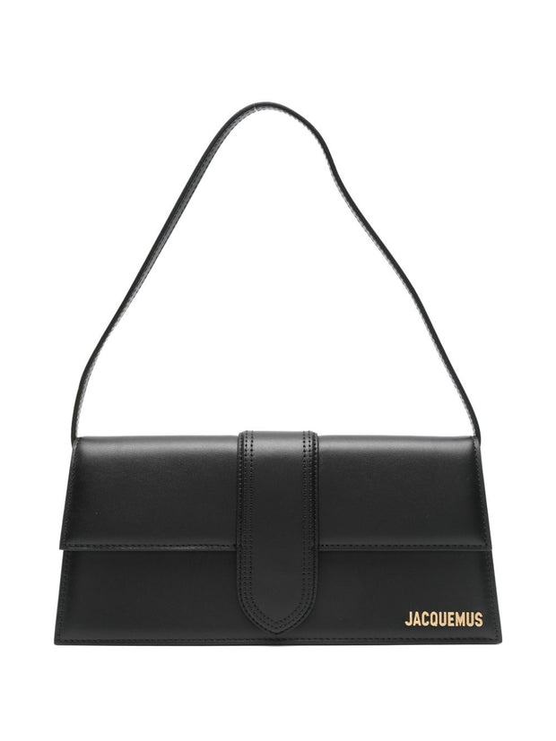 JACQUEMUS Le Bambino Long Leather Shoulder Bag Black