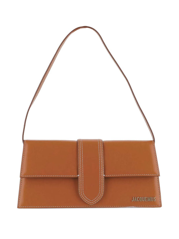 JACQUEMUS Le Bambino Long Leather Shoulder Bag Brown