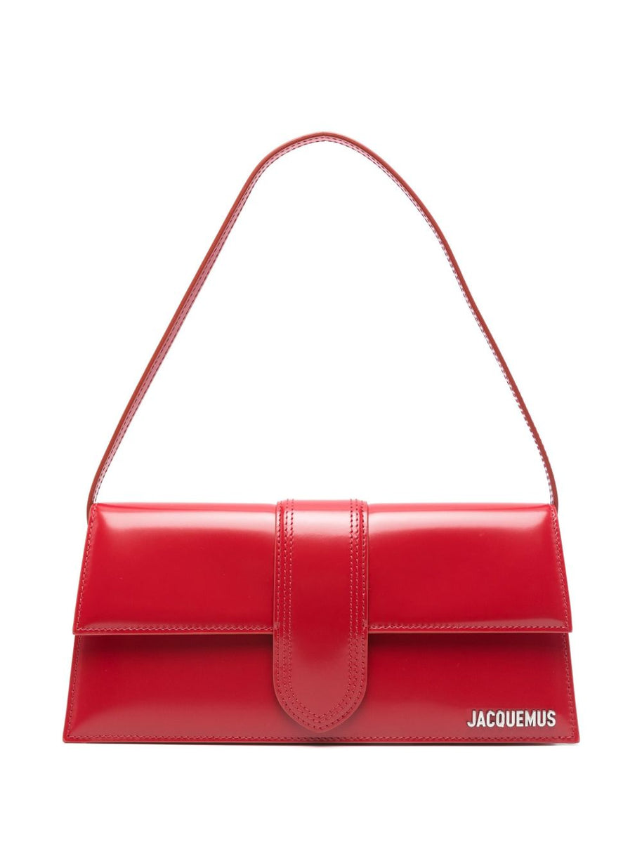 JACQUEMUS Le Bambino Long Leather Shoulder Bag Red