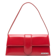JACQUEMUS Le Bambino Long Leather Shoulder Bag Red