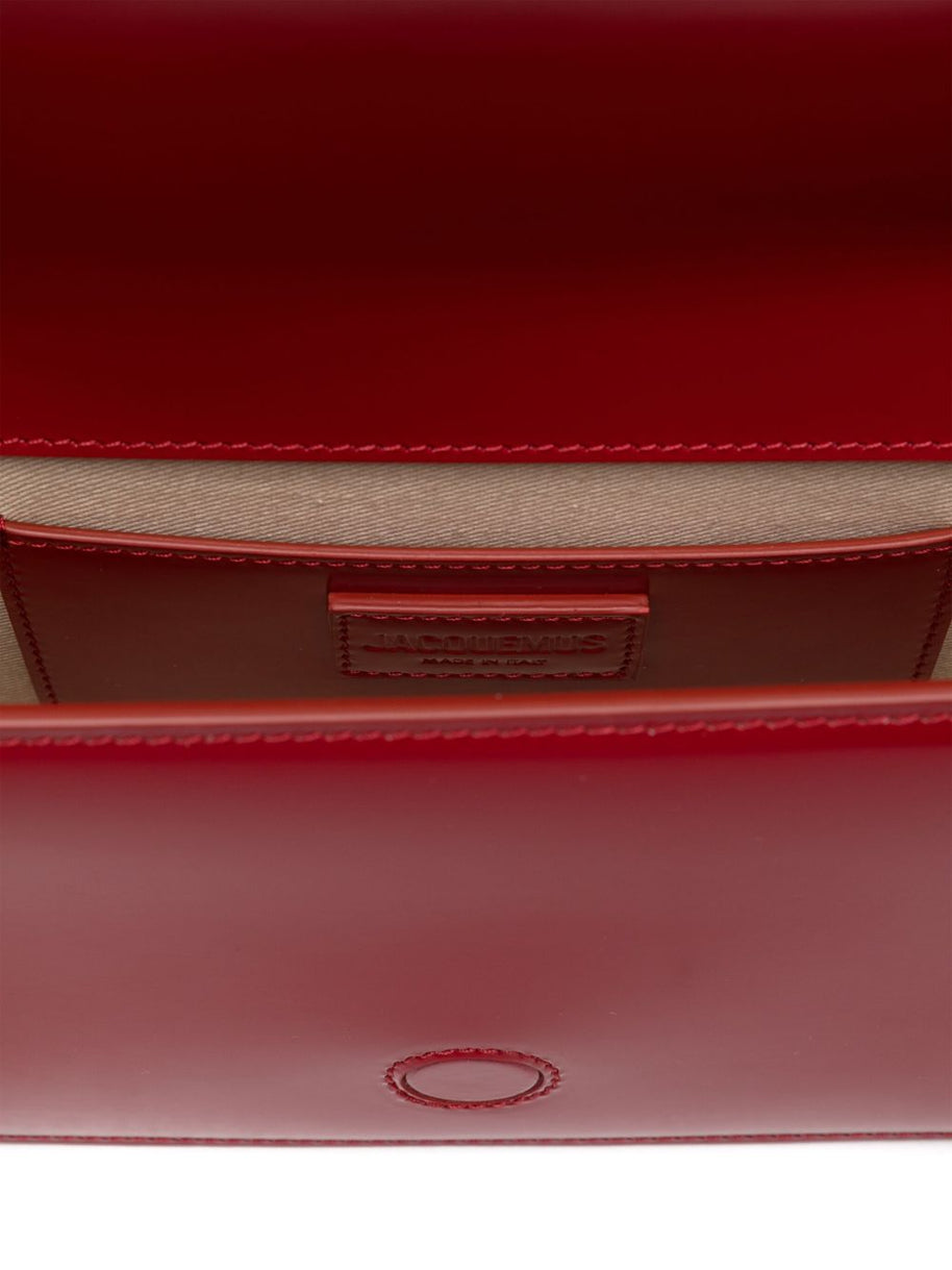 JACQUEMUS Le Bambino Long Leather Shoulder Bag Red