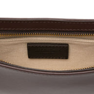 JACQUEMUS Le Bisou Perle Leather Shoulder Bag Brown