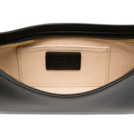 JACQUEMUS Le Bisou Perle Leather Shoulder Bag Black
