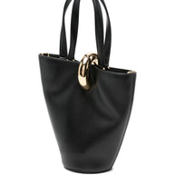 JACQUEMUS Le Petit Bambola Leather Bucket Bag Black