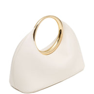 JACQUEMUS Le Petit Calino Leather Clutch Ivory