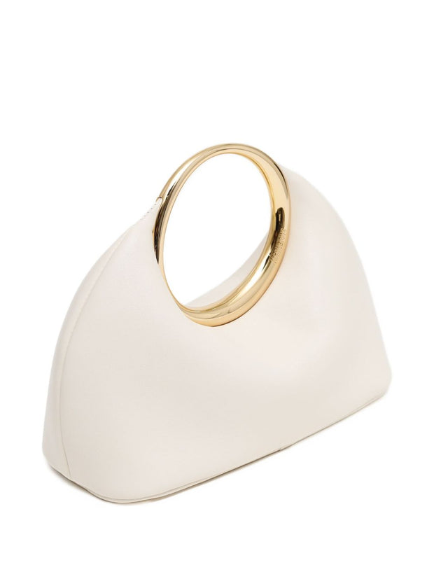 JACQUEMUS Le Petit Calino Leather Clutch Ivory