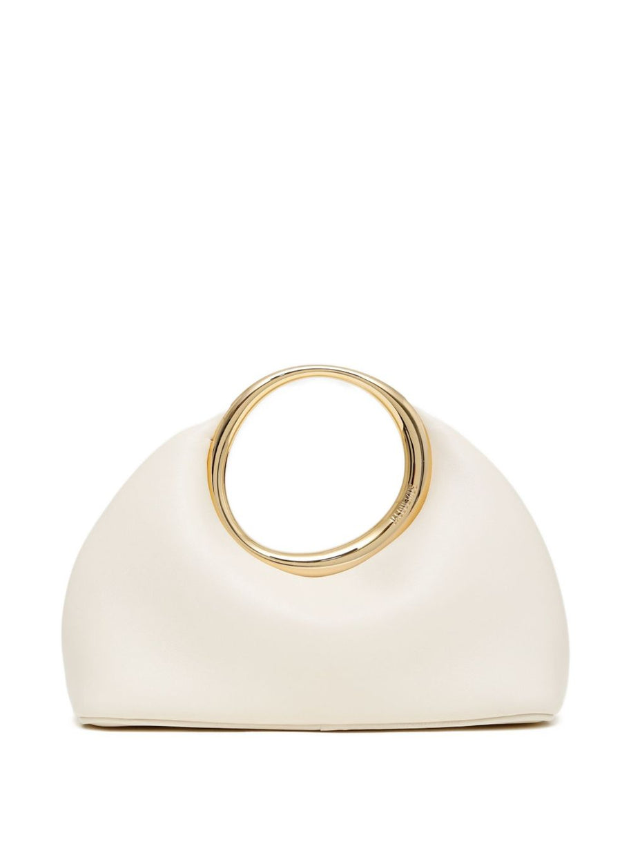 JACQUEMUS Le Petit Calino Leather Clutch Ivory