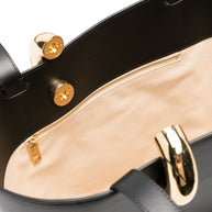 JACQUEMUS Le Bambola Moyen Leather Bucket Bag Black