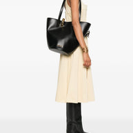 JACQUEMUS Le Bambola Moyen Leather Bucket Bag Black