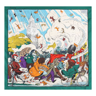 Burberry Printed Silk Foulard Scarf Green