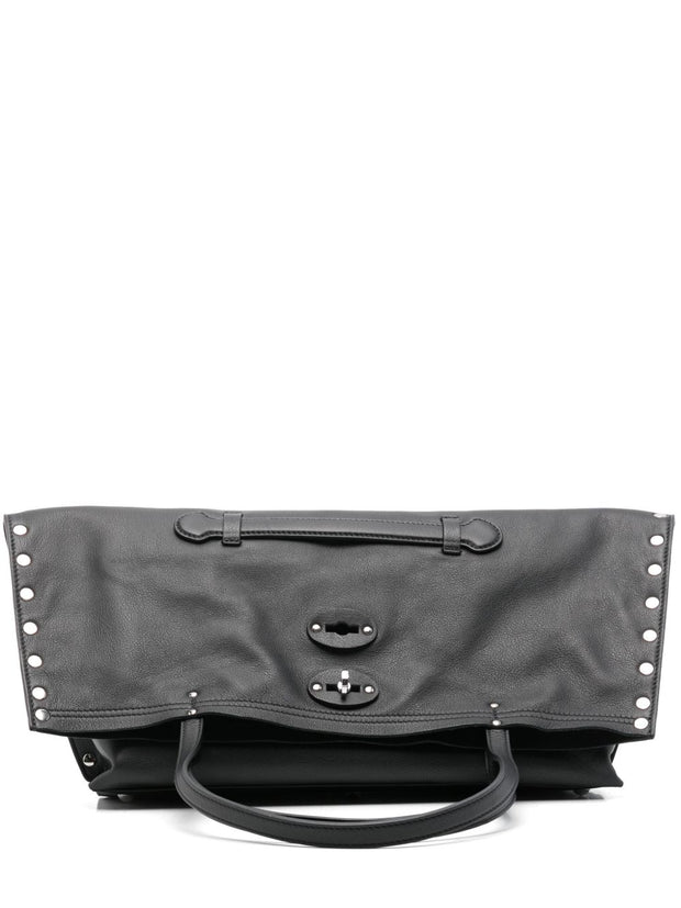 Zanellato A'Spasso Saeta Medium Leather Handbag Black
