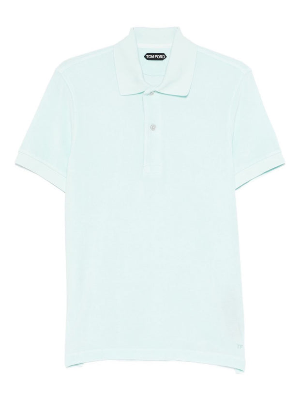 Tom Ford Cotton Polo Shirt Blue