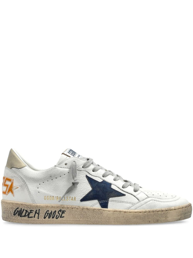 Golden Goose Ball Star Leather Sneakers Blue