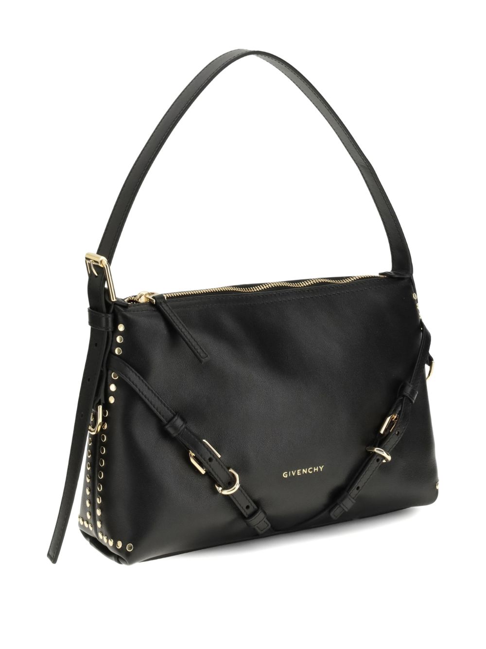 Givenchy Voyou Mini Leather Shoulder Bag Black