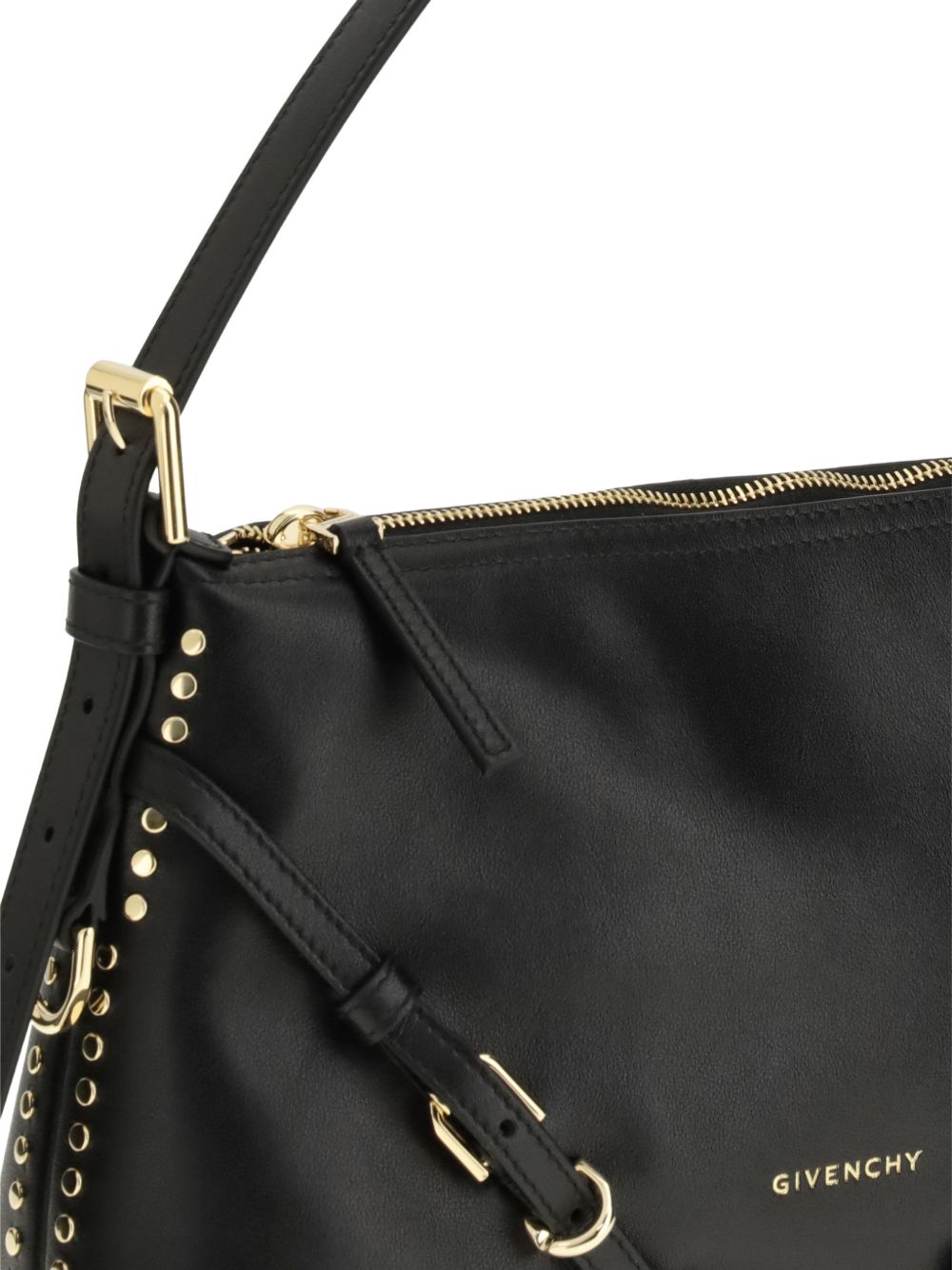 Givenchy Voyou Mini Leather Shoulder Bag Black