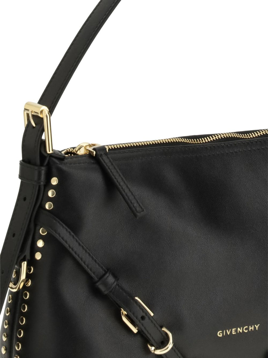 Givenchy Voyou Mini Leather Shoulder Bag Black