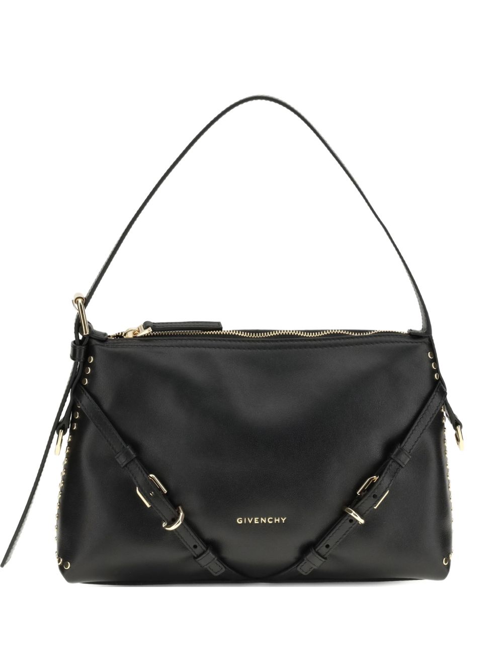 Givenchy Voyou Mini Leather Shoulder Bag Black