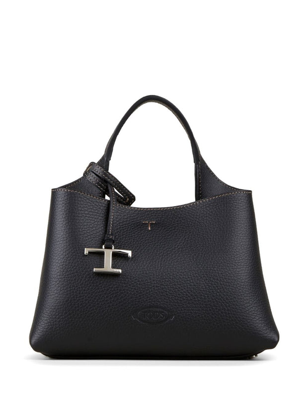 Tod's Leather Micro Tote Bag Black