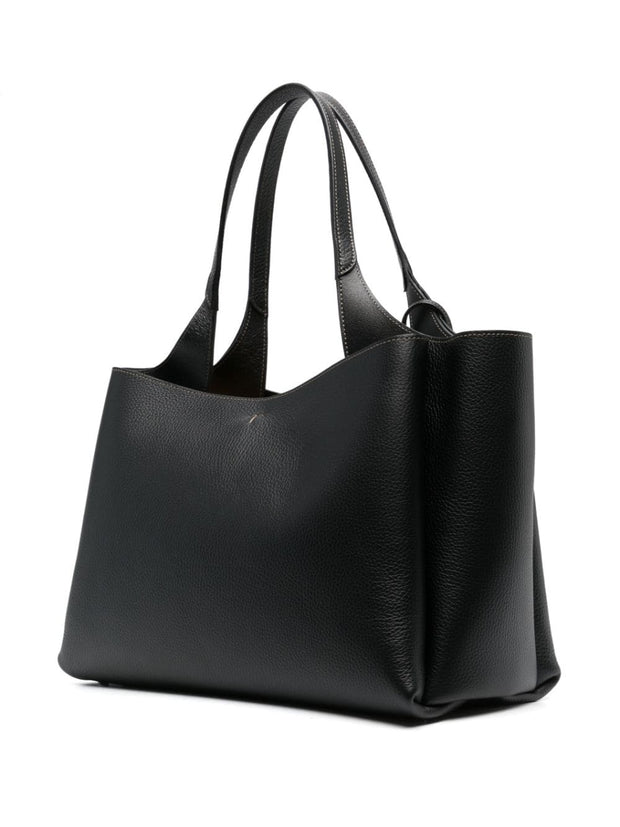 Tod's Medium Leather Tote Bag Black